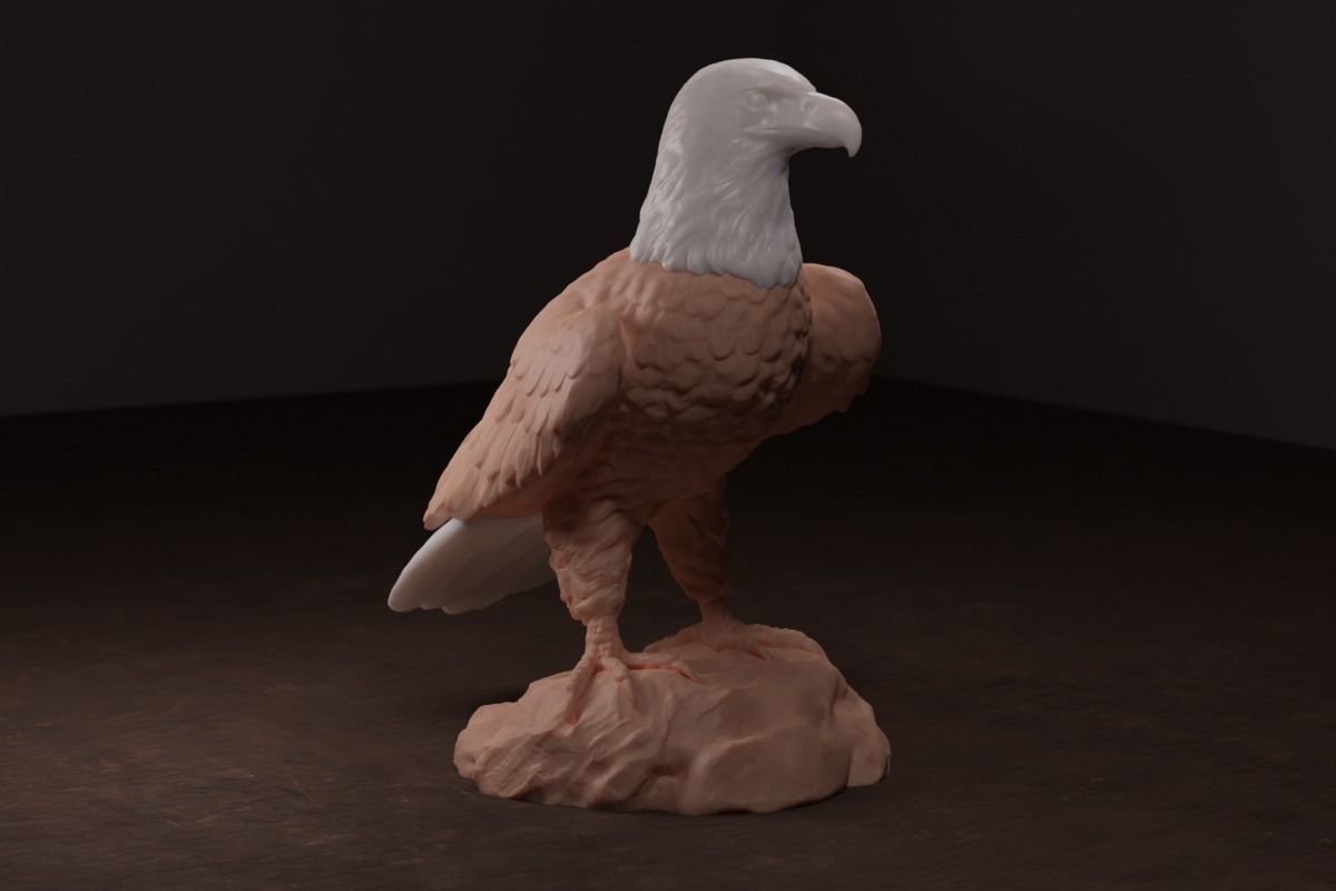 Bald Eagle Sculpture 3D print model_2