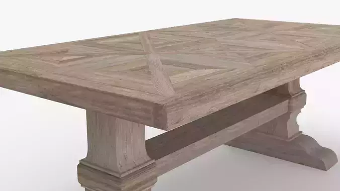 Table with diversified oak textures