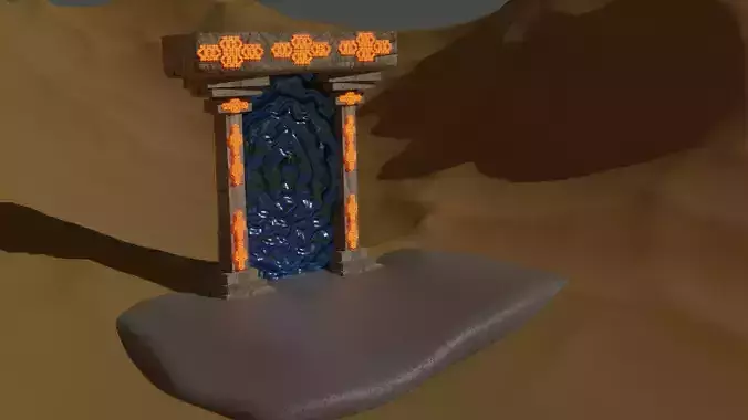 Portal door in desert