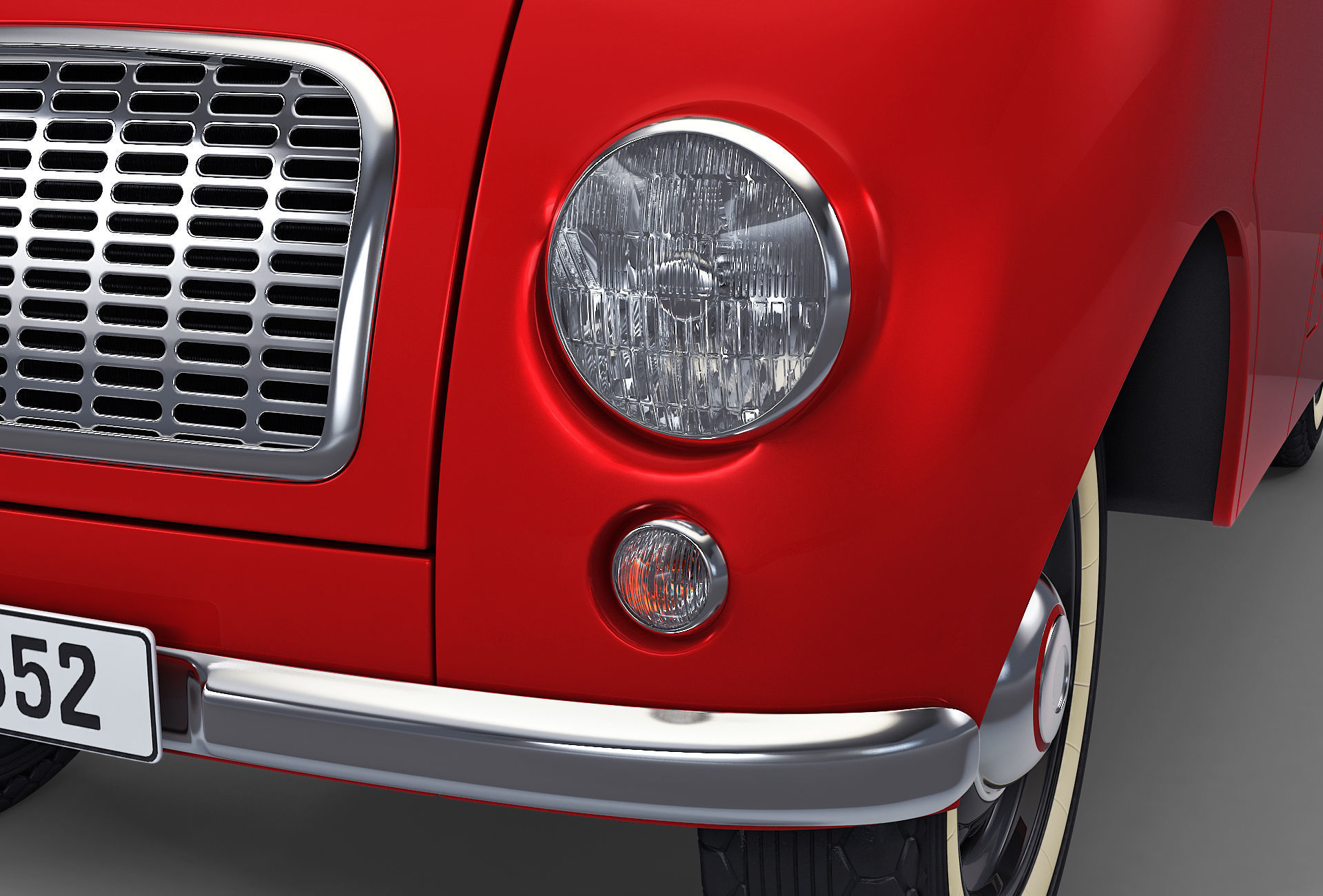 Generic Retro Cargo Van v 3 3D model_10