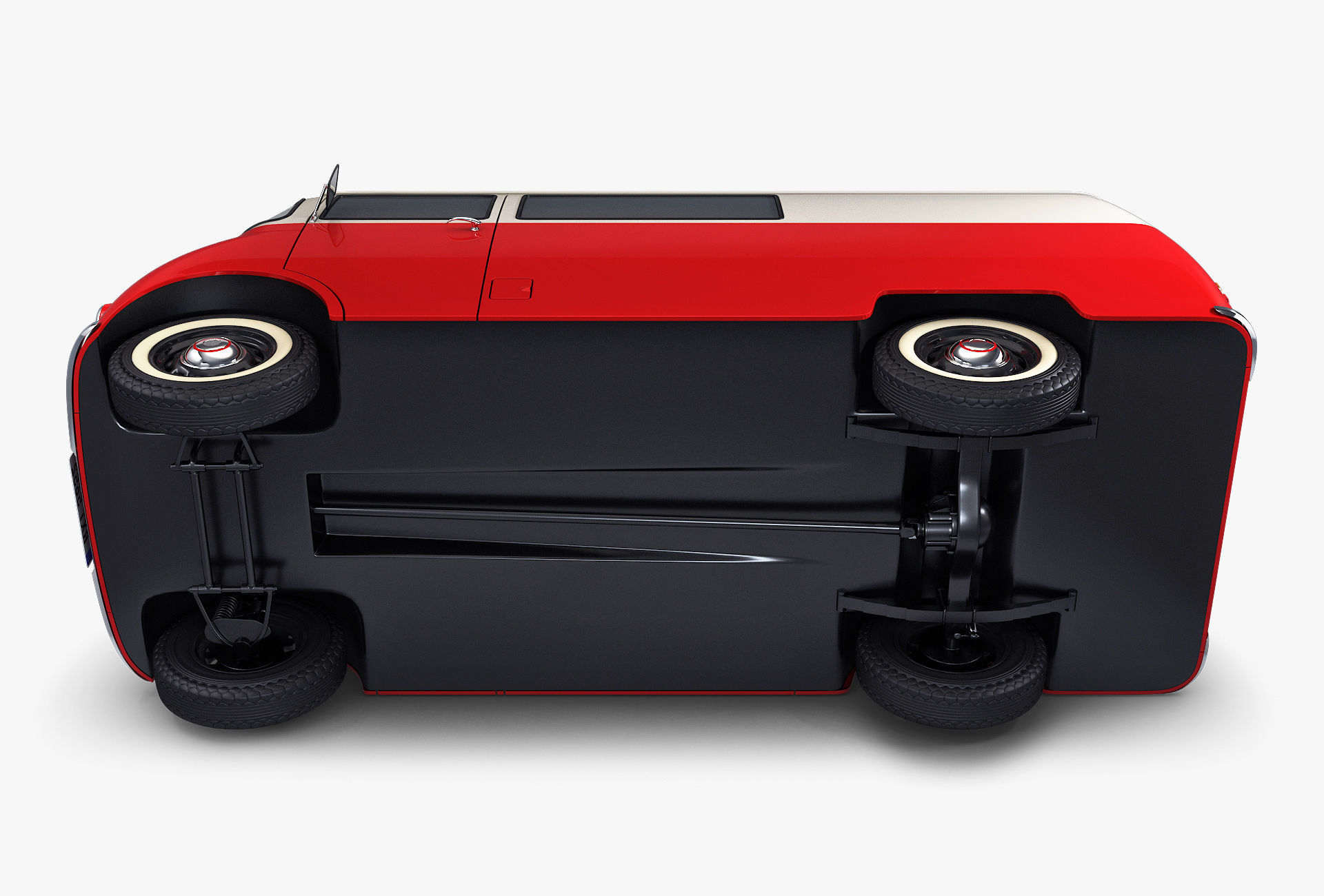 Generic Retro Cargo Van v 3 3D model_12