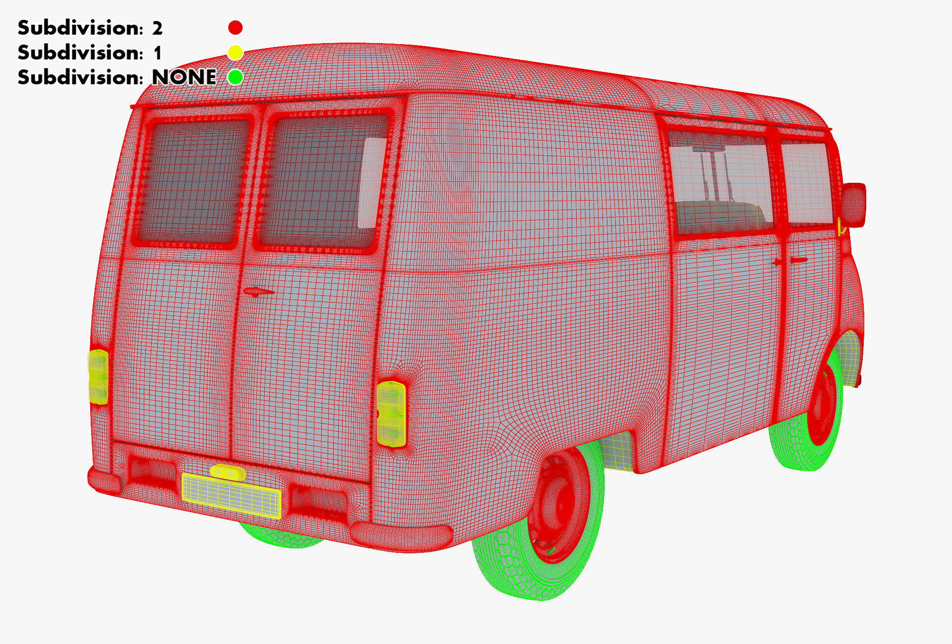 Generic Retro Cargo Van v 3 3D model_40