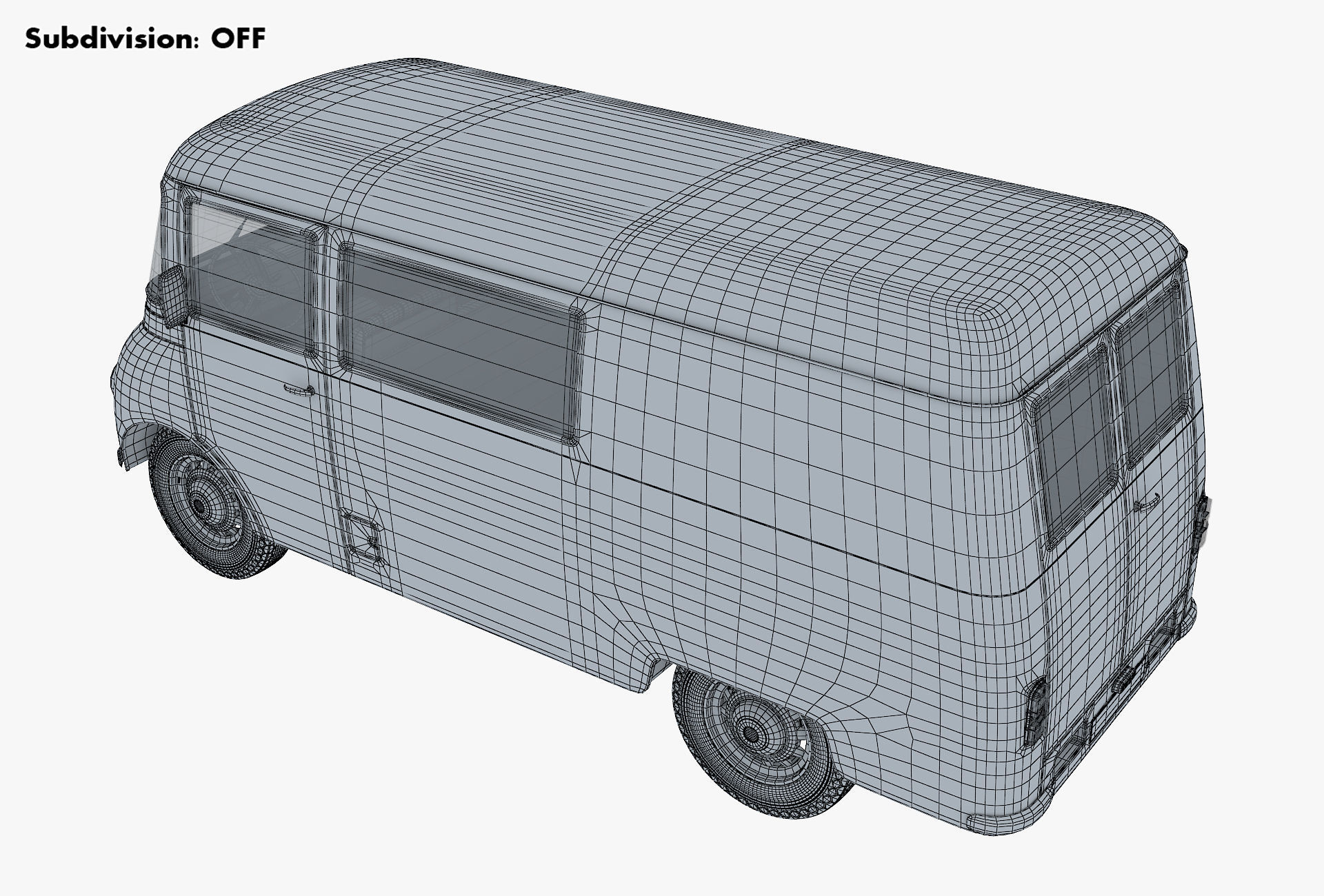 Generic Retro Cargo Van v 3 3D model_20