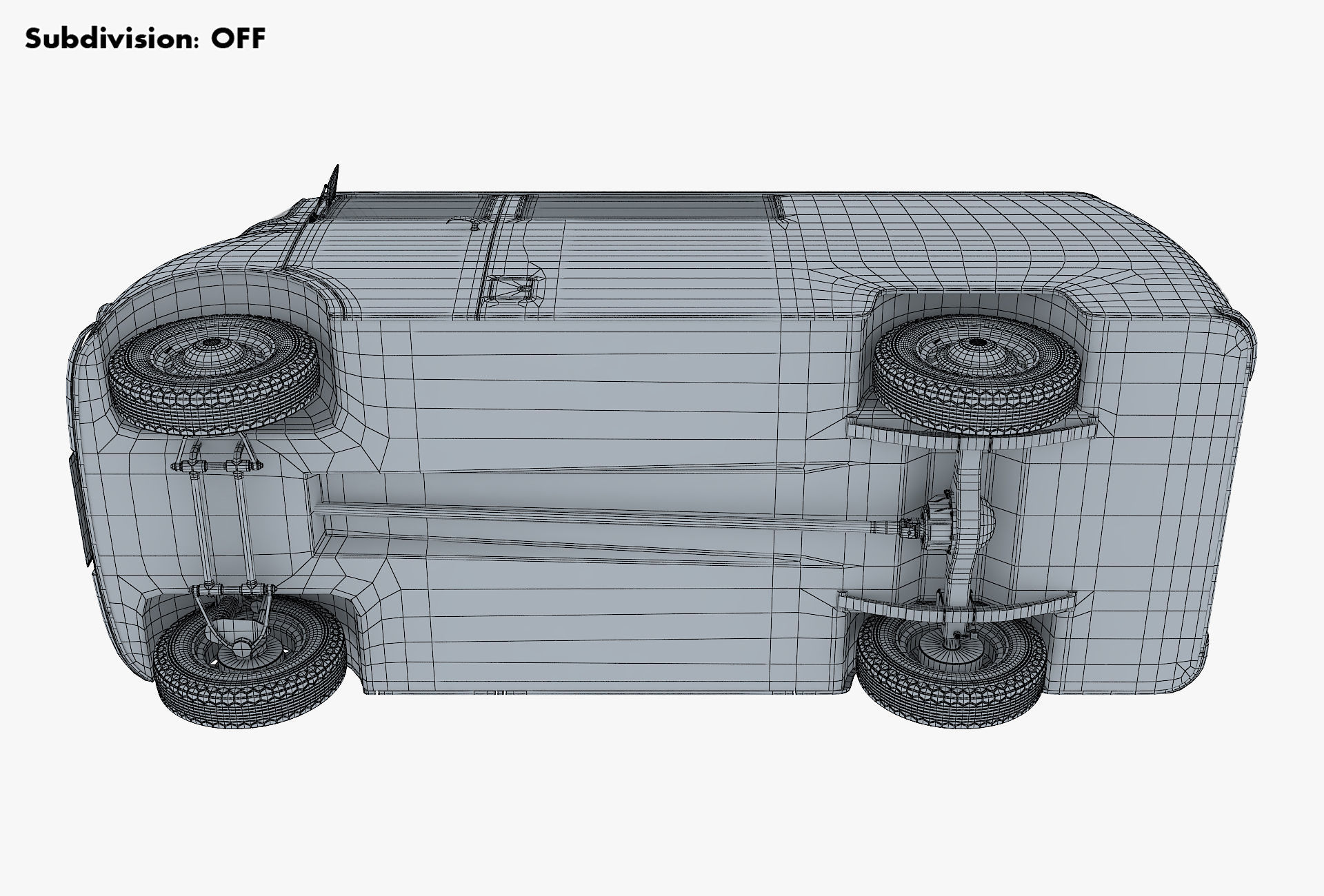 Generic Retro Cargo Van v 3 3D model_38