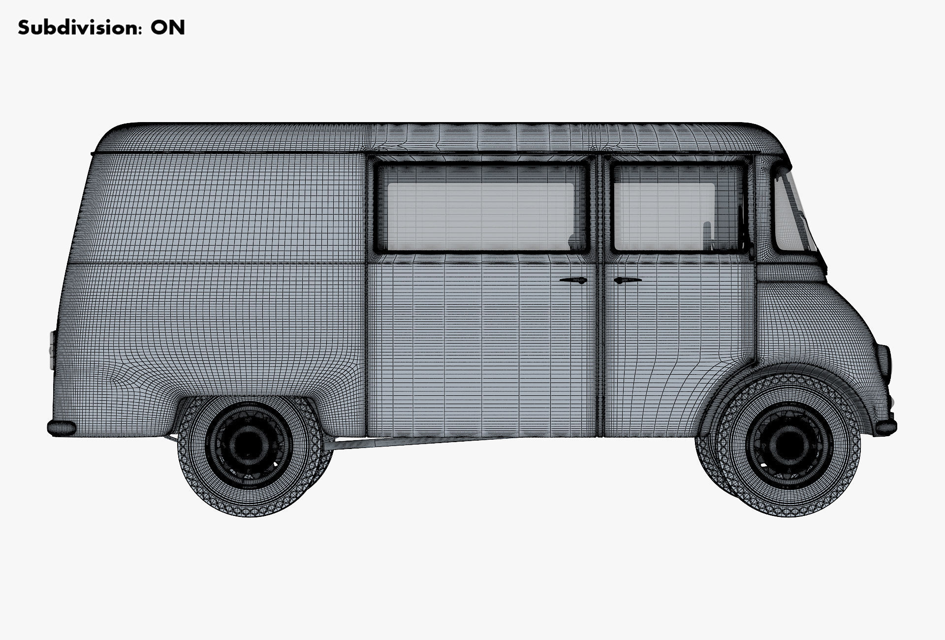 Generic Retro Cargo Van v 3 3D model_25