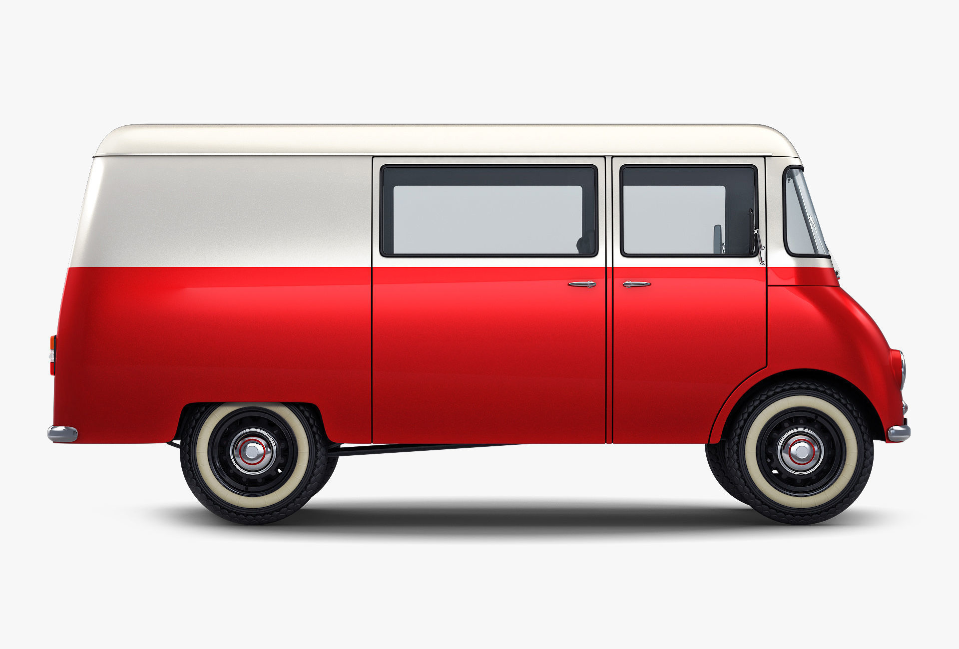 Generic Retro Cargo Van v 3 3D model_6