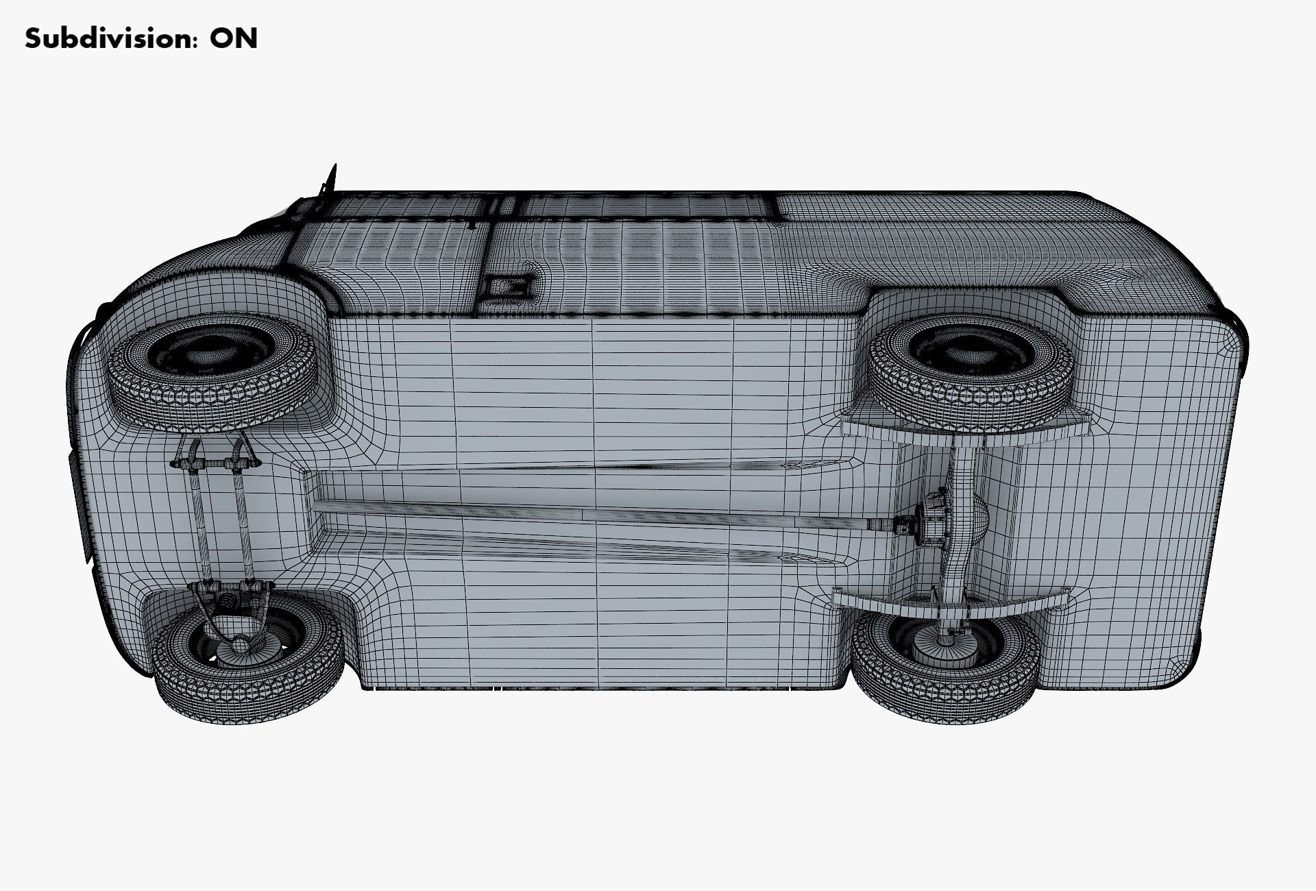 Generic Retro Cargo Van v 3 3D model_37