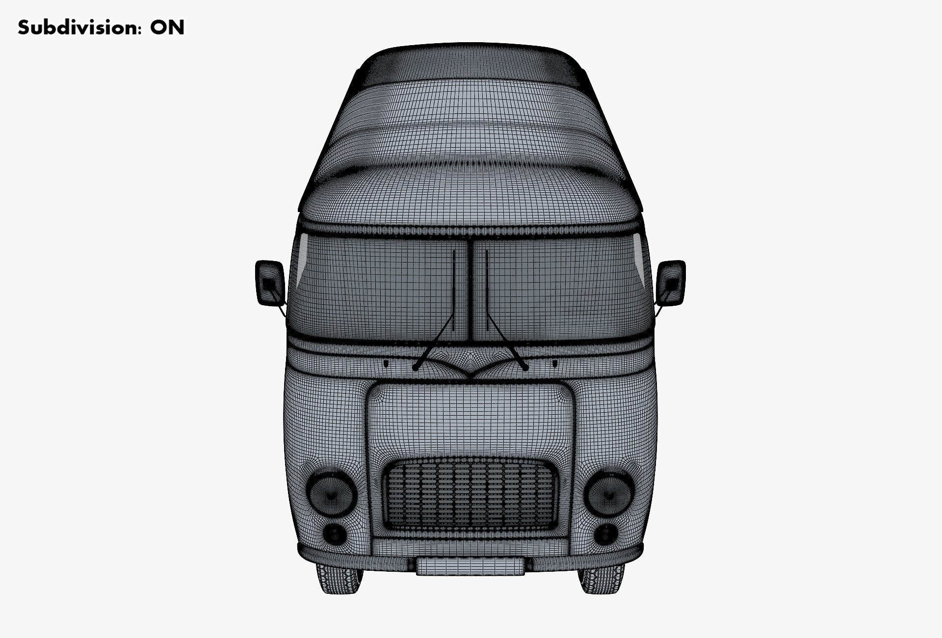 Generic Retro Cargo Van v 3 3D model_29