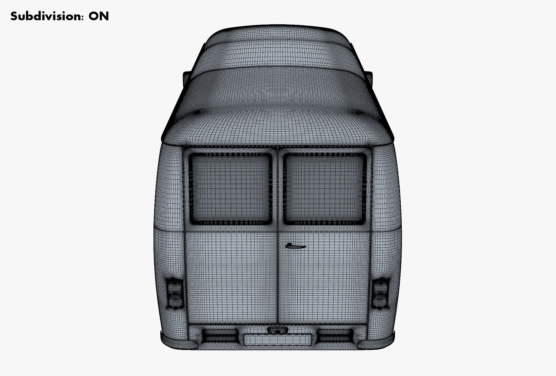 Generic Retro Cargo Van v 3 3D model_31