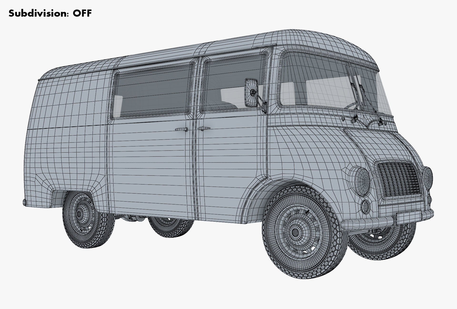 Generic Retro Cargo Van v 3 3D model_24