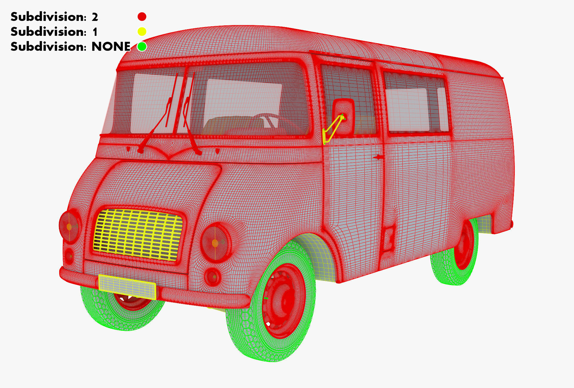 Generic Retro Cargo Van v 3 3D model_39
