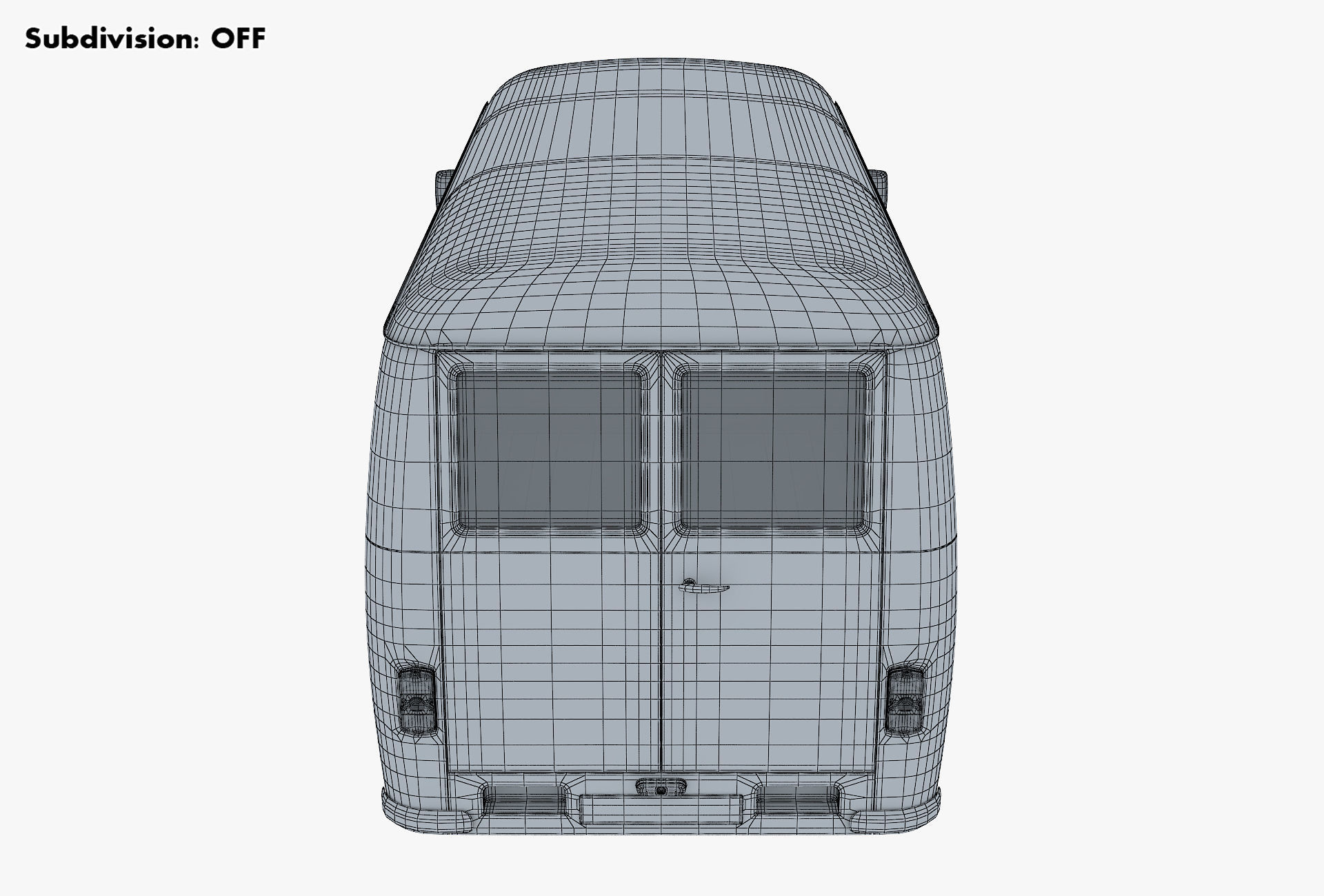 Generic Retro Cargo Van v 3 3D model_32