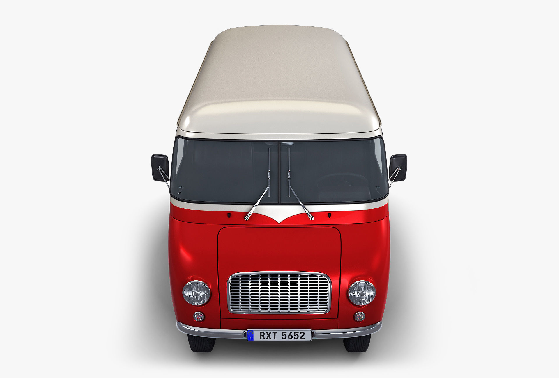 Generic Retro Cargo Van v 3 3D model_8