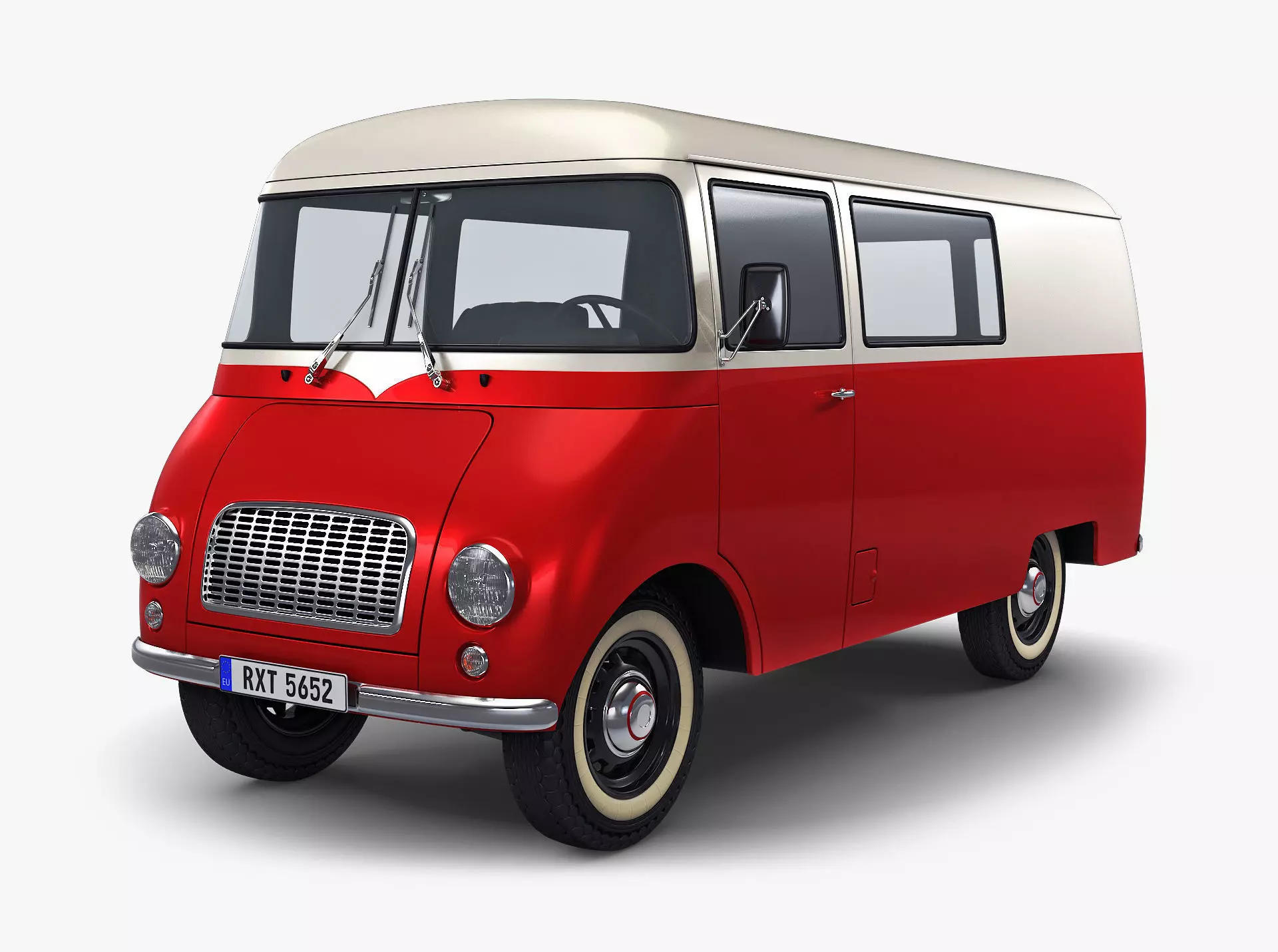 Generic Retro Cargo Van v 3 3D model_0