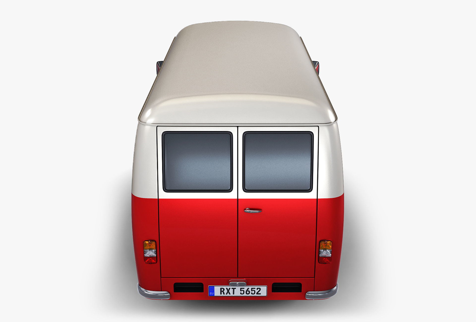 Generic Retro Cargo Van v 3 3D model_9