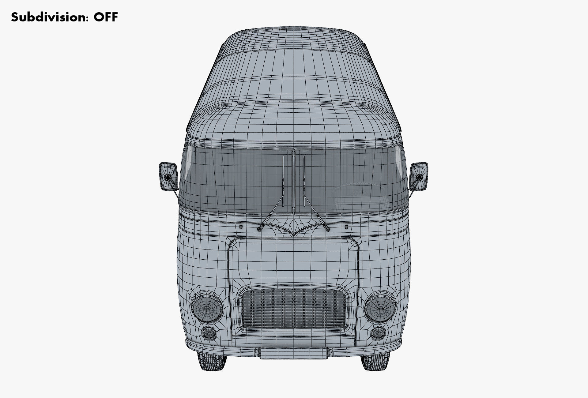 Generic Retro Cargo Van v 3 3D model_30