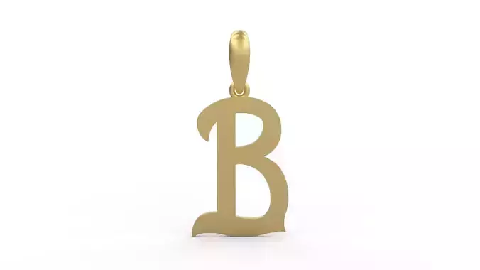 Initial Letters Pendant Mahalo B