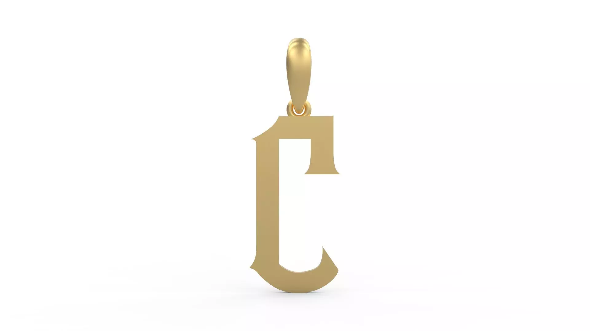 Initial Letters Pendant Mahalo C 3D print model