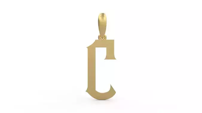 Initial Letters Pendant Mahalo C