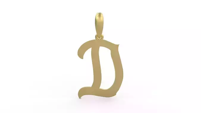 Initial Letters Pendant Mahalo D