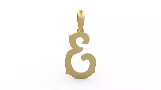 Initial Letters Pendant Mahalo E