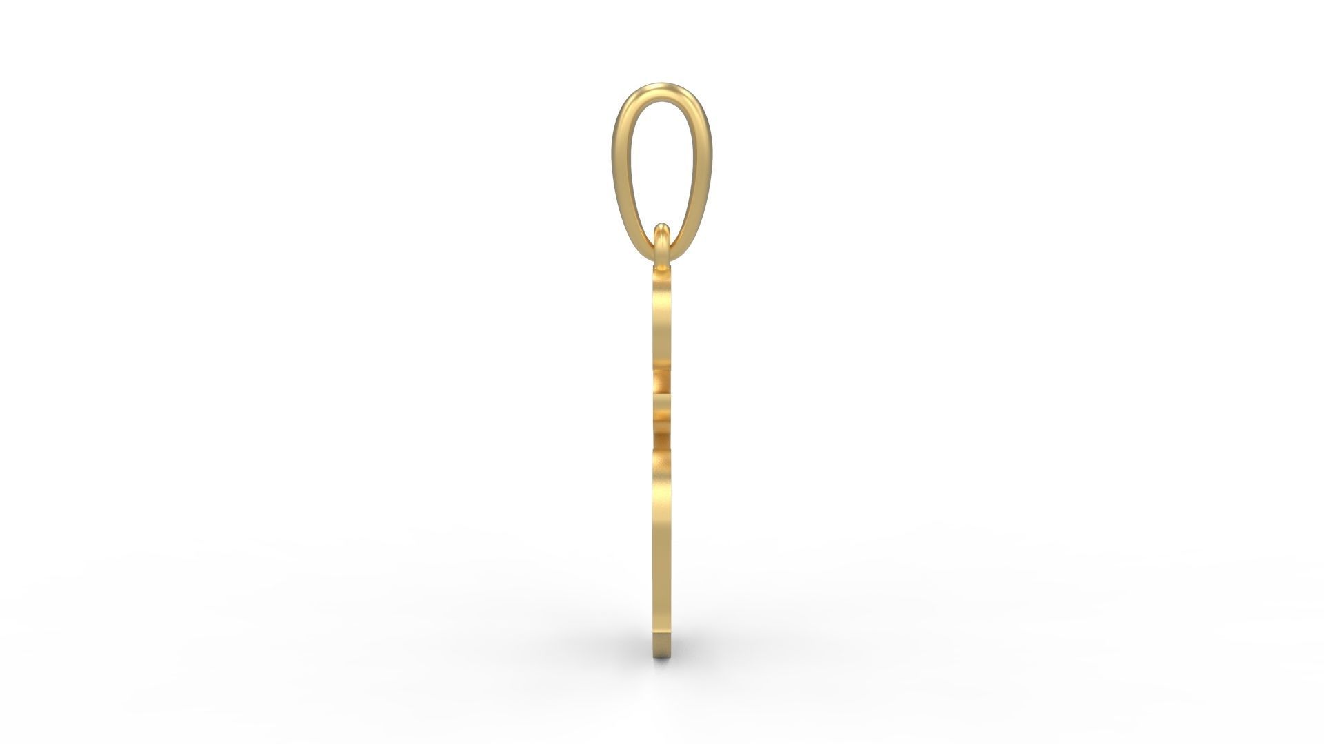 Initial Letters Pendant Mahalo E 3D print model_2