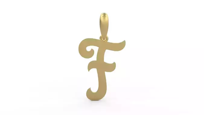 Initial Letters Pendant Mahalo F