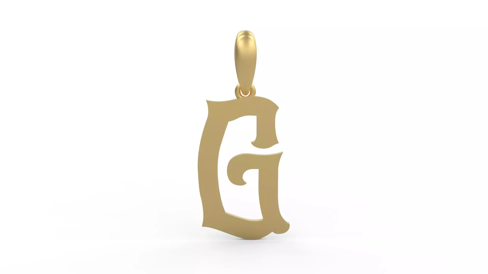 Initial Letters Pendant Mahalo G 3D print model_0