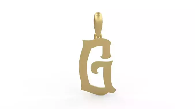 Initial Letters Pendant Mahalo G