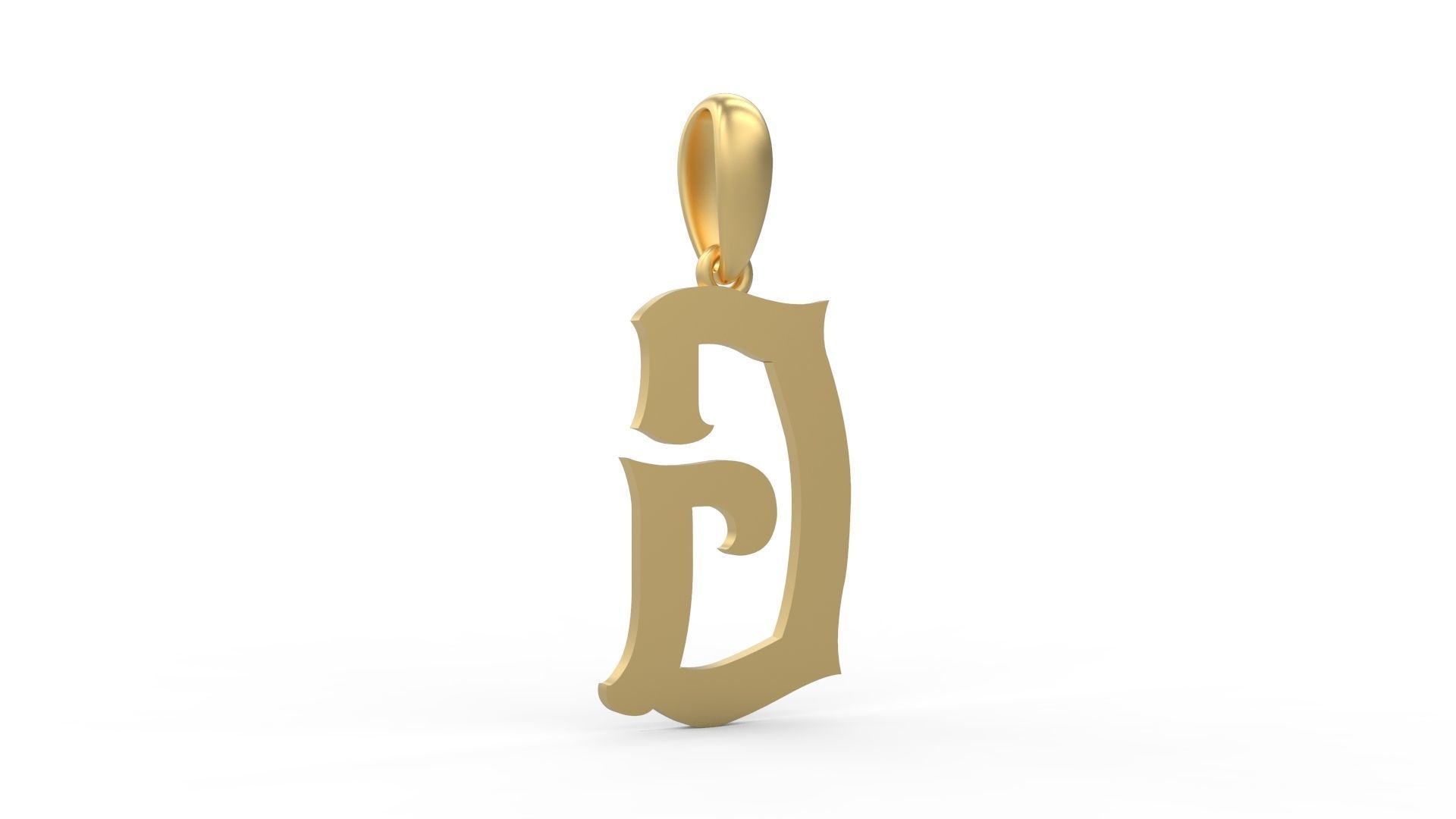 Initial Letters Pendant Mahalo G 3D print model_3