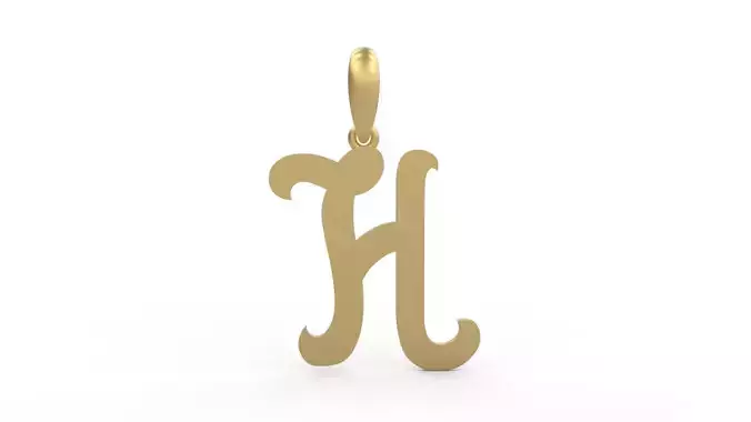 Initial Letters Pendant Mahalo H