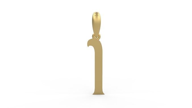 Initial Letters Pendant Mahalo I 3D print model