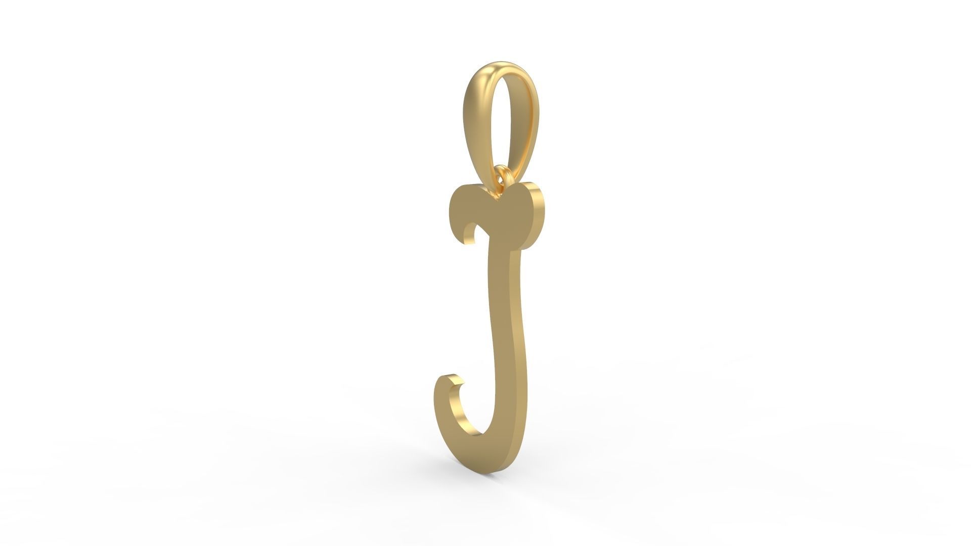 Initial Letters Pendant Mahalo J 3D print model_1