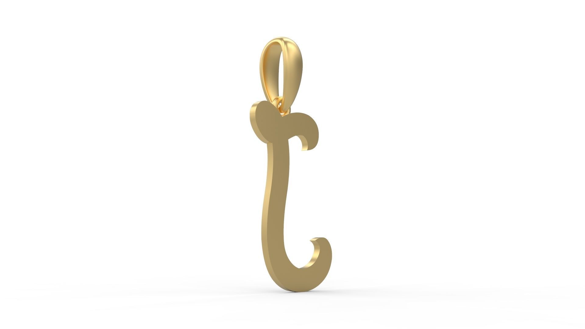 Initial Letters Pendant Mahalo J 3D print model_3