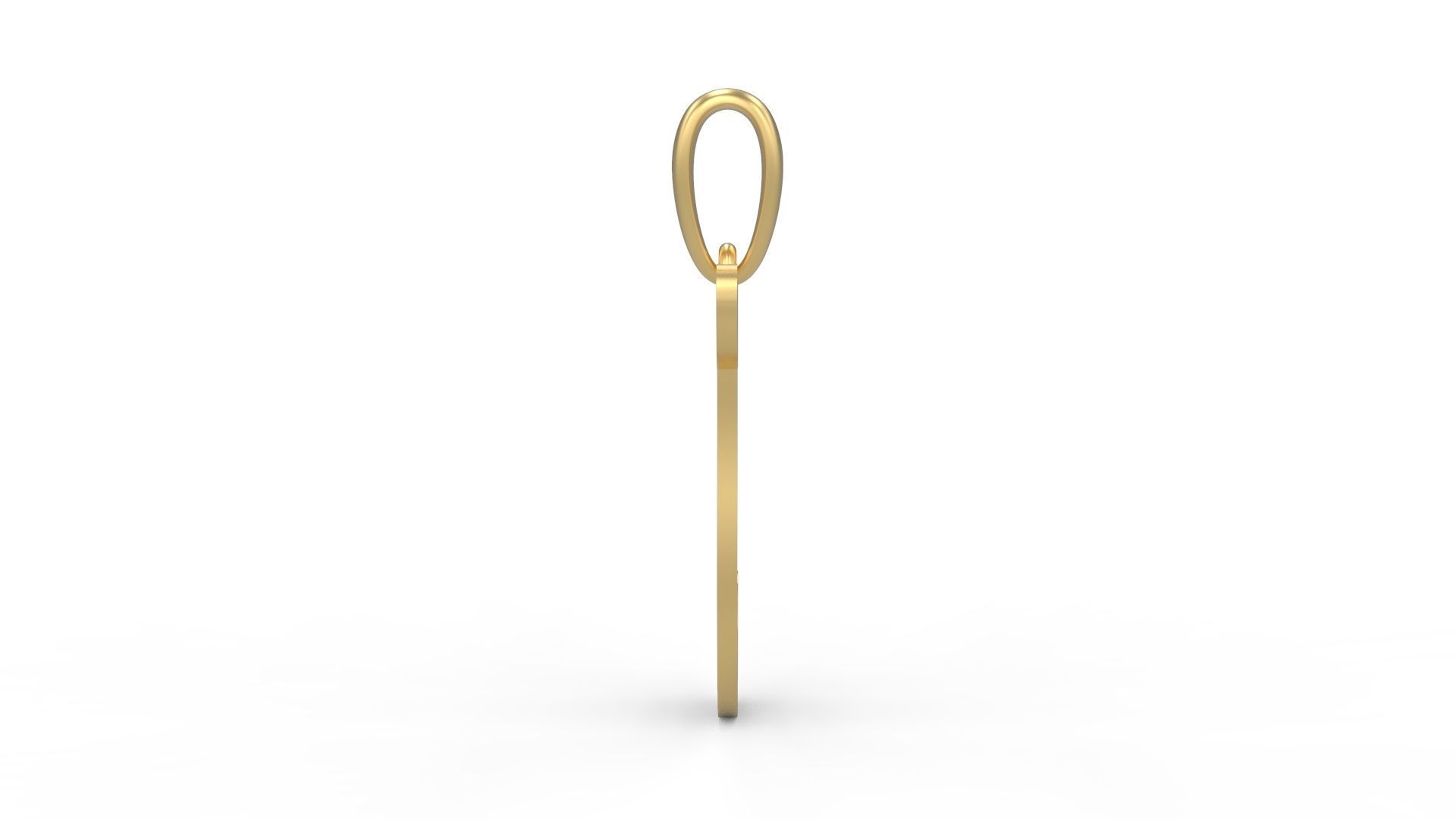 Initial Letters Pendant Mahalo J 3D print model_2