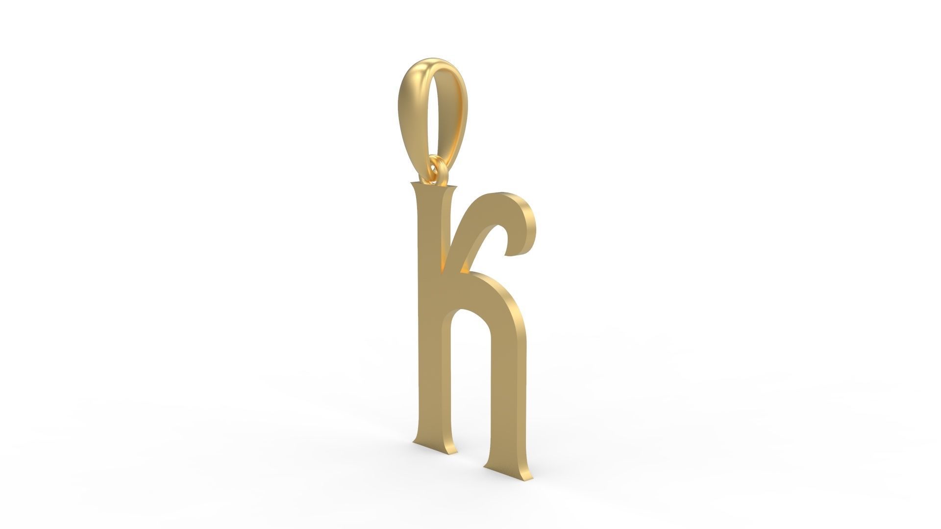Initial Letters Pendant Mahalo K 3D print model_1