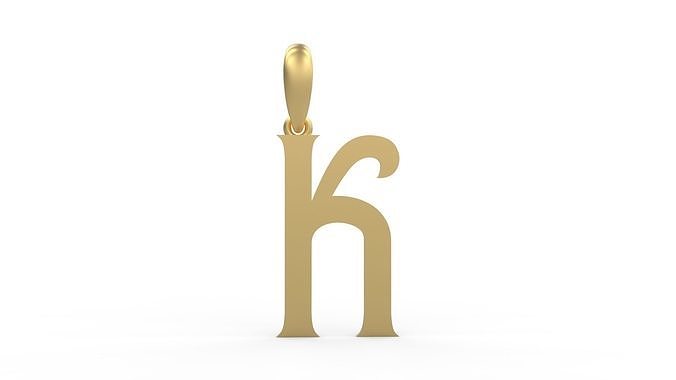 Initial Letters Pendant Mahalo K 3D print model