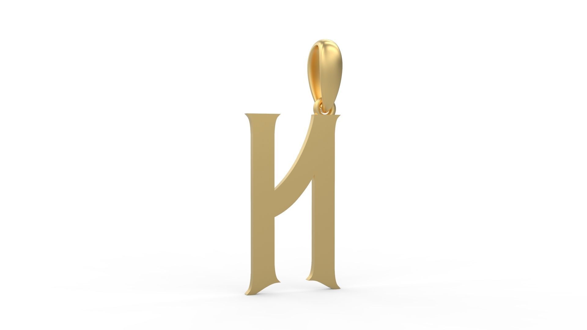 Initial Letters Pendant Mahalo N 3D print model_3