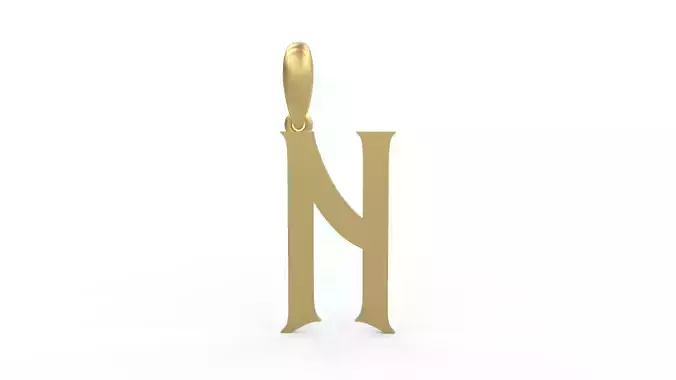 Initial Letters Pendant Mahalo N