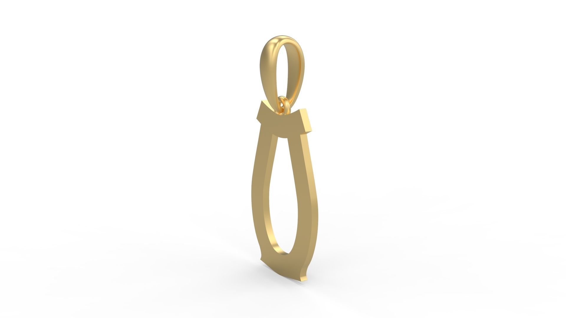 Initial Letters Pendant Mahalo O 3D print model_1