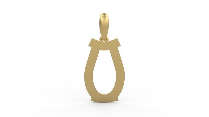 Initial Letters Pendant Mahalo O 3D print model