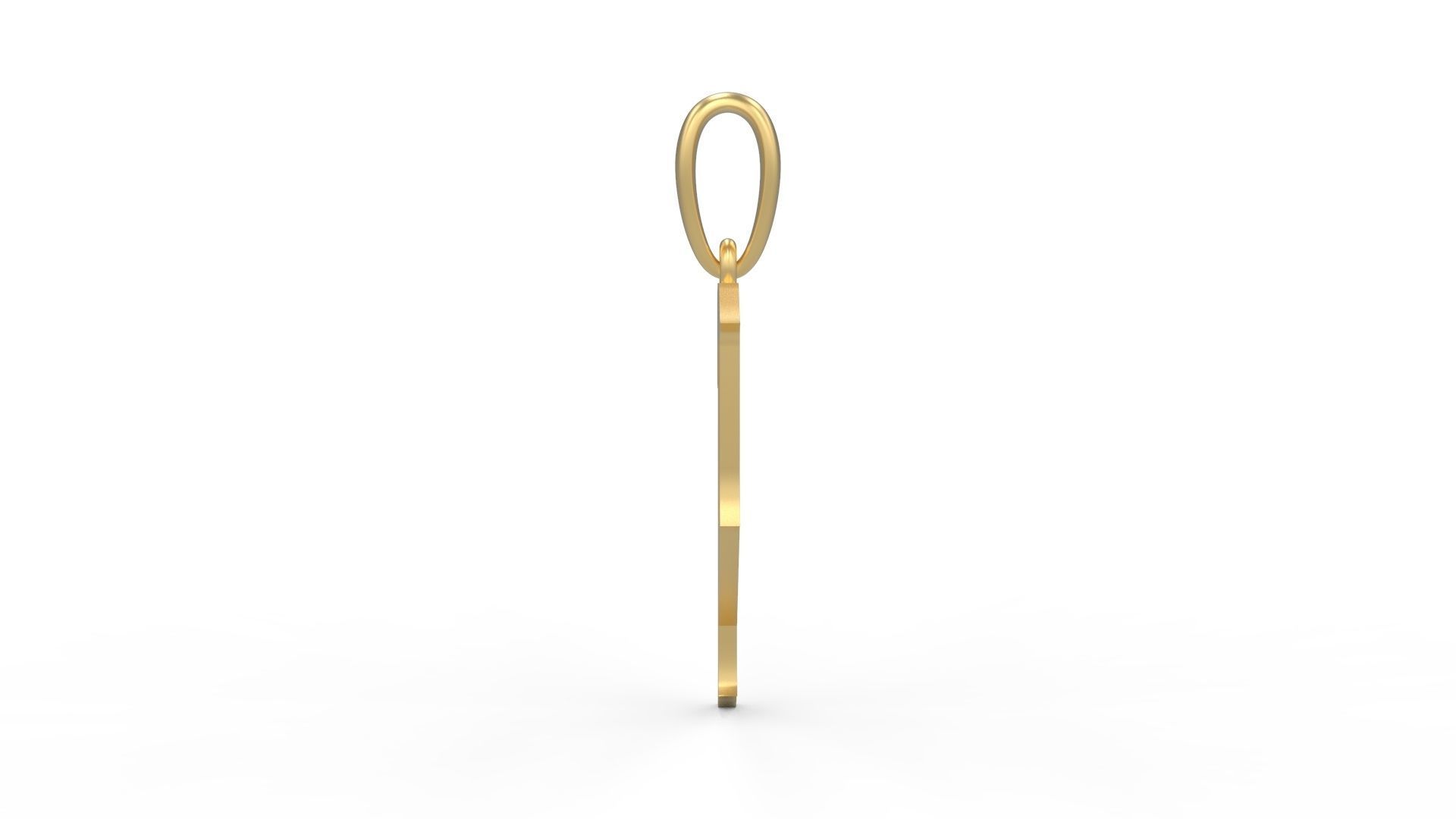 Initial Letters Pendant Mahalo P 3D print model_2