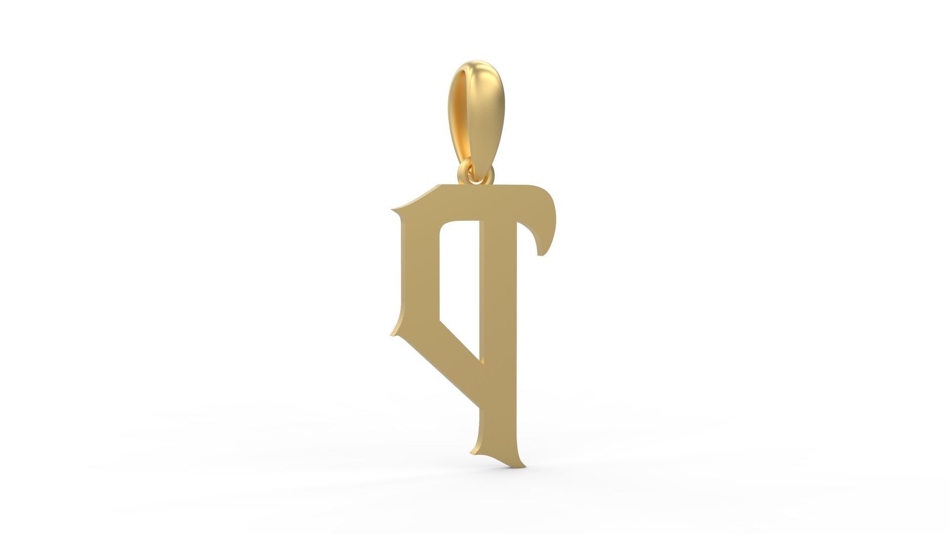 Initial Letters Pendant Mahalo P 3D print model_3