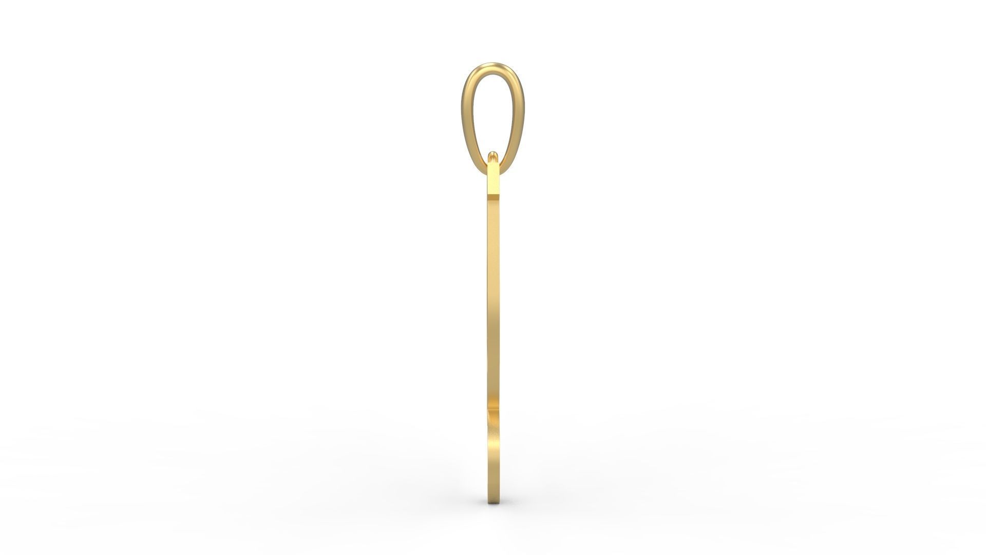 Initial Letters Pendant Mahalo Q 3D print model_2