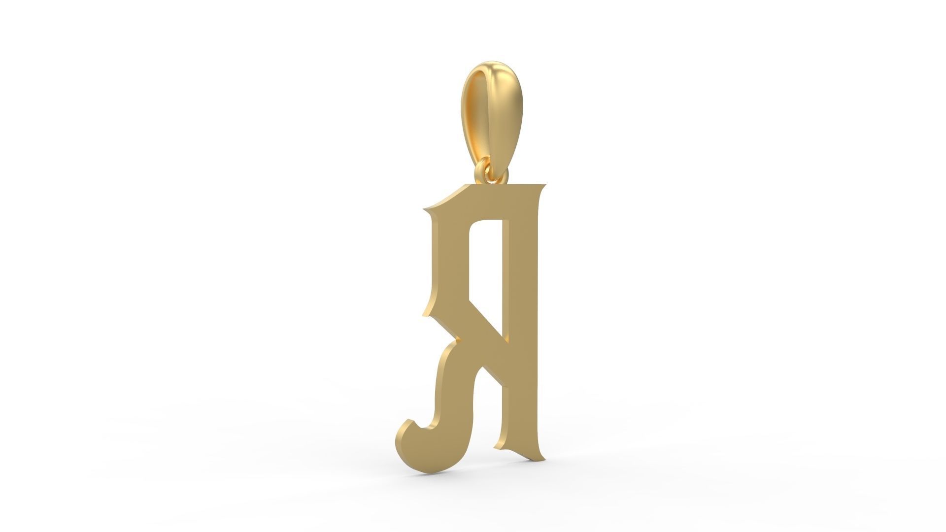 Initial Letters Pendant Mahalo R 3D print model_3