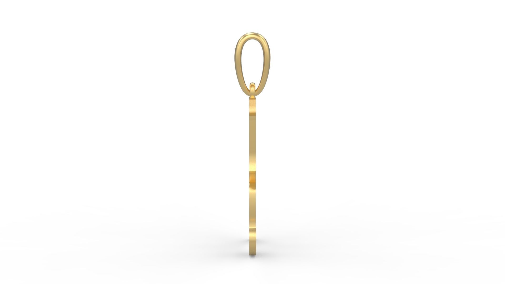 Initial Letters Pendant Mahalo R 3D print model_2