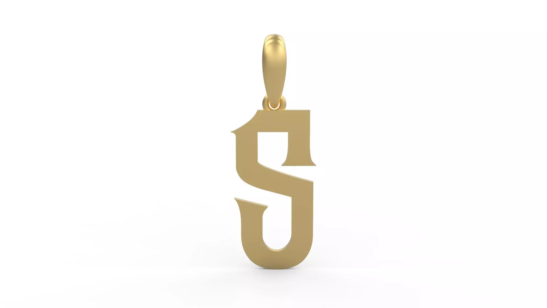 Initial Letters Pendant Mahalo S 3D print model_0