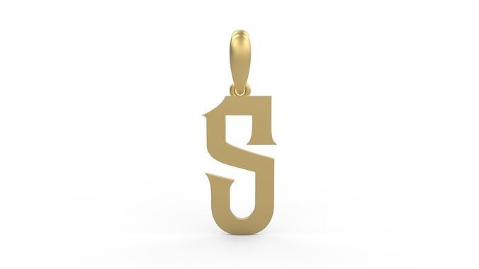 Initial Letters Pendant Mahalo S 3D print model