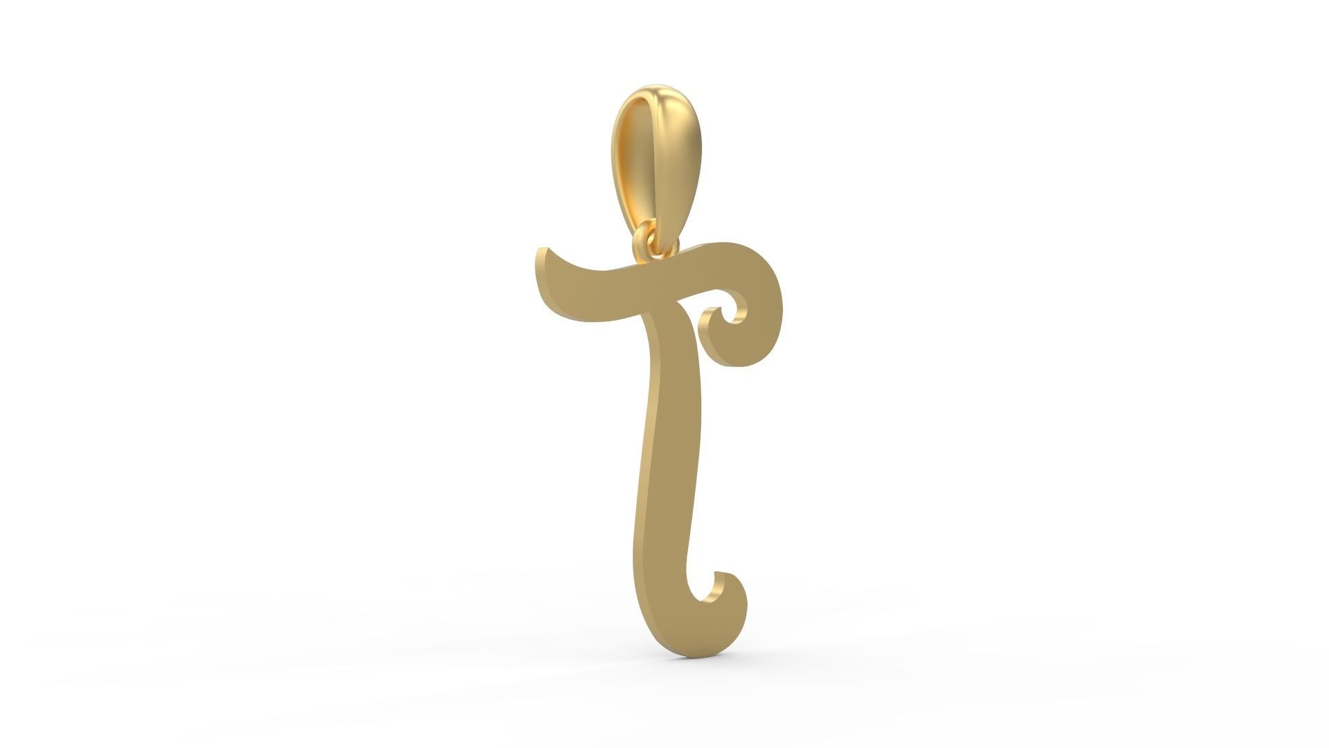Initial Letters Pendant Mahalo T 3D print model_3