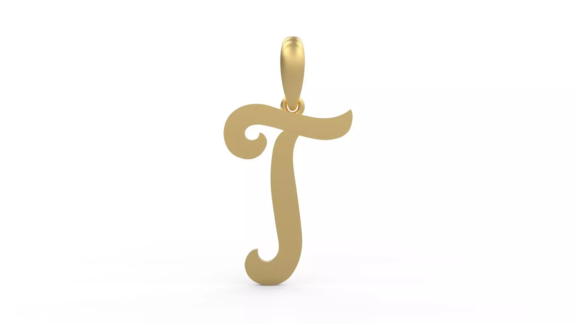 Initial Letters Pendant Mahalo T 3D print model_0